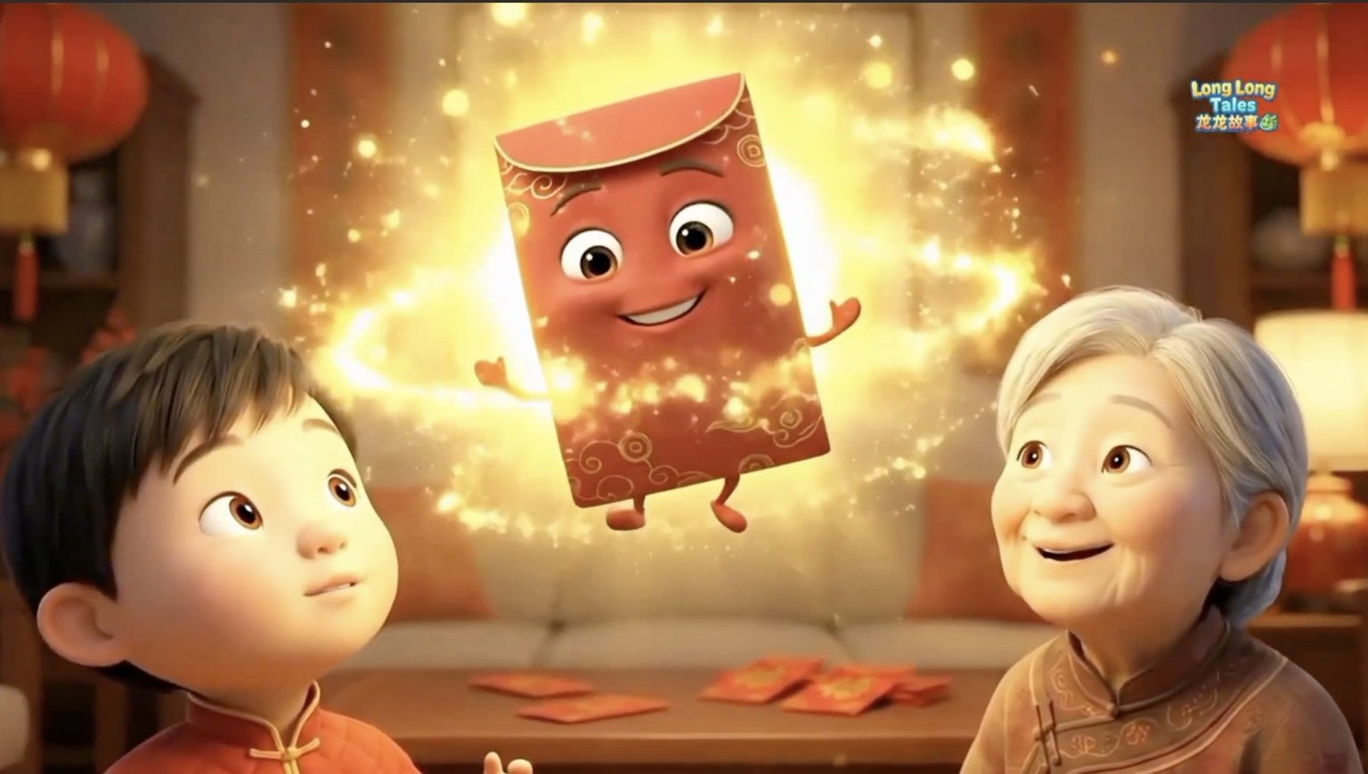 Red packet explaining the Legend of Sui