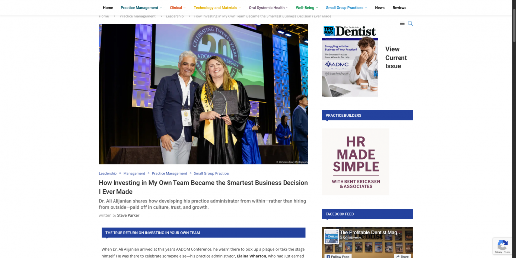 The Profitable Dentist Magazine Page